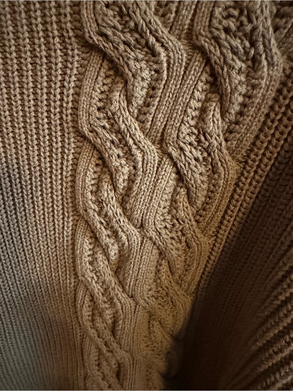 Old Navy Women’s M Petite Olive Green Cable Knit Turtleneck Sweater 100% Cotton - Picture 5 of 6